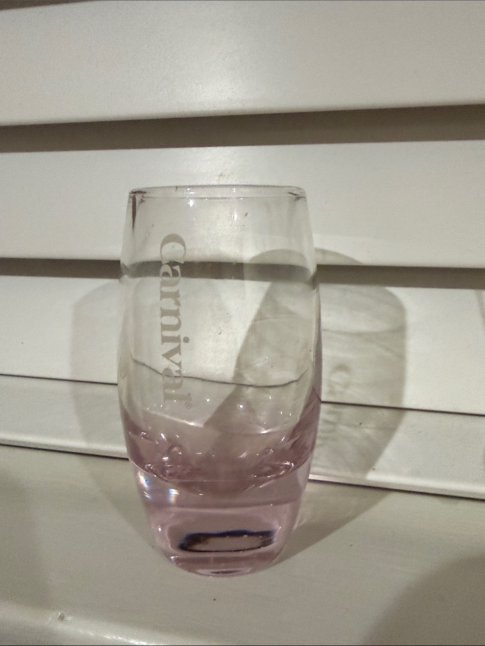 Purple Tinted carnival Glass shotTumbler - Home Accents